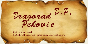 Dragorad Peković vizit kartica